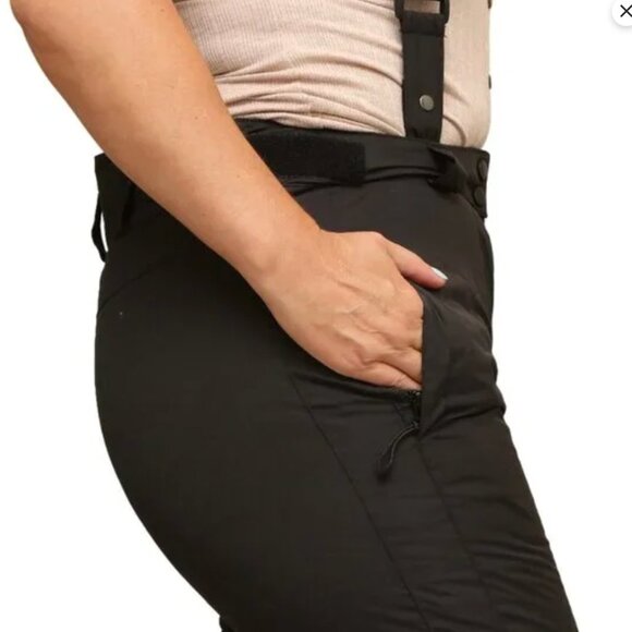 VERBIO Black Snow Ski Pants Winter Insulated Snowboard Suspenders Bib Outdoors - Picture 4 of 14